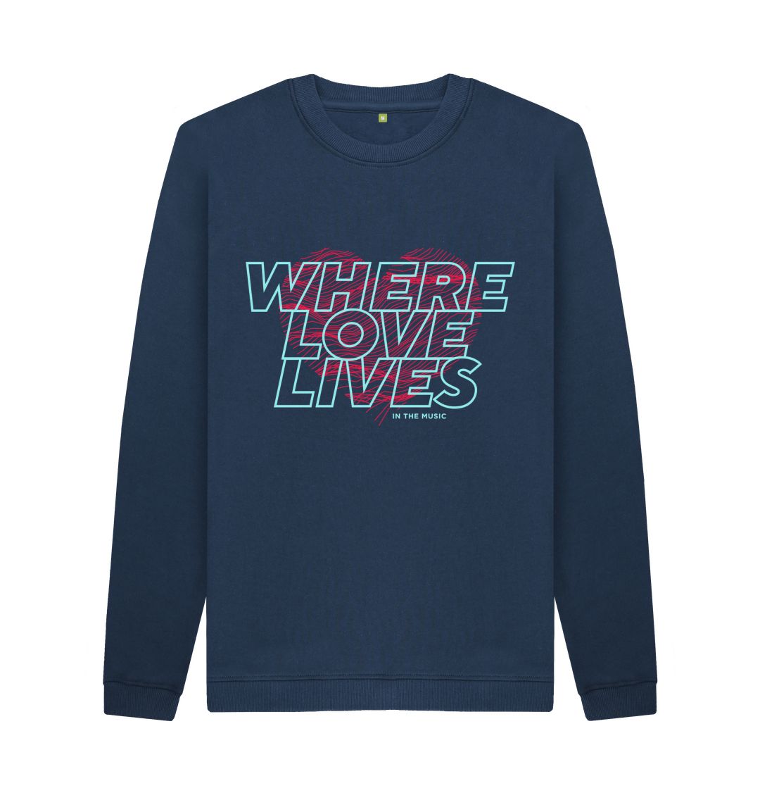 Navy Blue Where Love Lives Sweatshirt