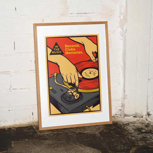 Records Clubs Memories A3 Print