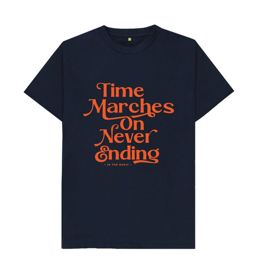 Navy Blue Time Marches On T-Shirt