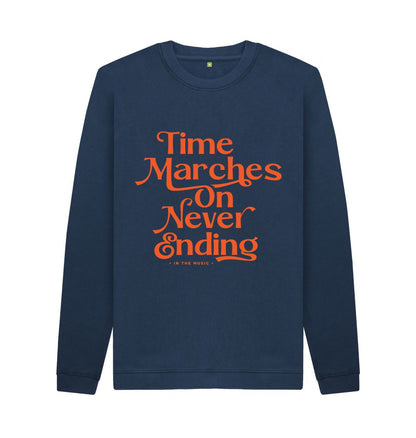 Navy Blue Time Marches On Sweatshirt