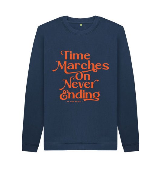 Navy Blue Time Marches On Sweatshirt