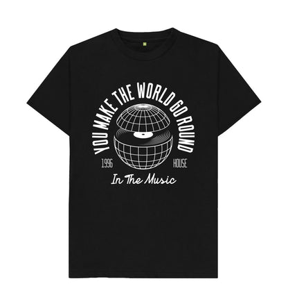 Black Around The World T-Shirt